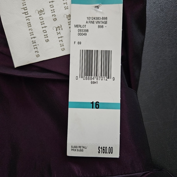 NWT - Satin Taffeta Jones New York "Merlot" Iridescent Midi Dress - Size 16 - Picture 5 of 16